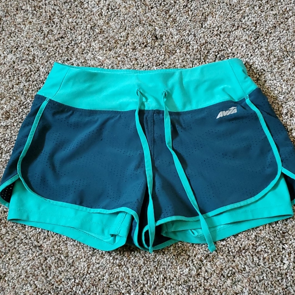 Green Avia running shorts